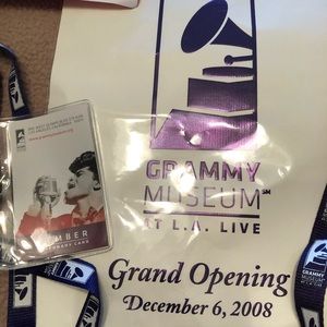 Grammy Museum in L. A. Unisex pullover and two event books, water bottles